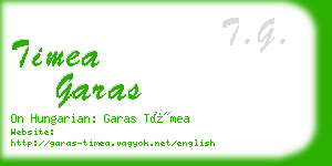 timea garas business card